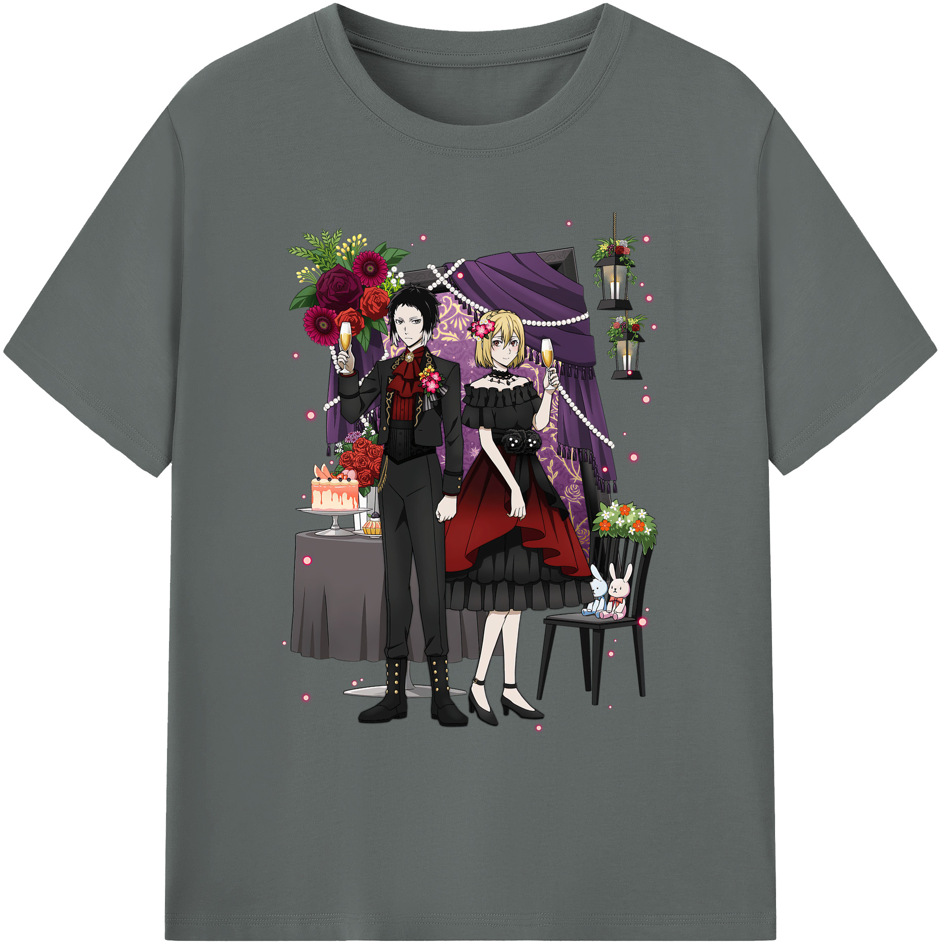 （画像用） 文豪ストレイドッグス Bungo Stray Dogs 綿100％ メンズ半袖Tシャツ｜肌触りやわらか＆通気性